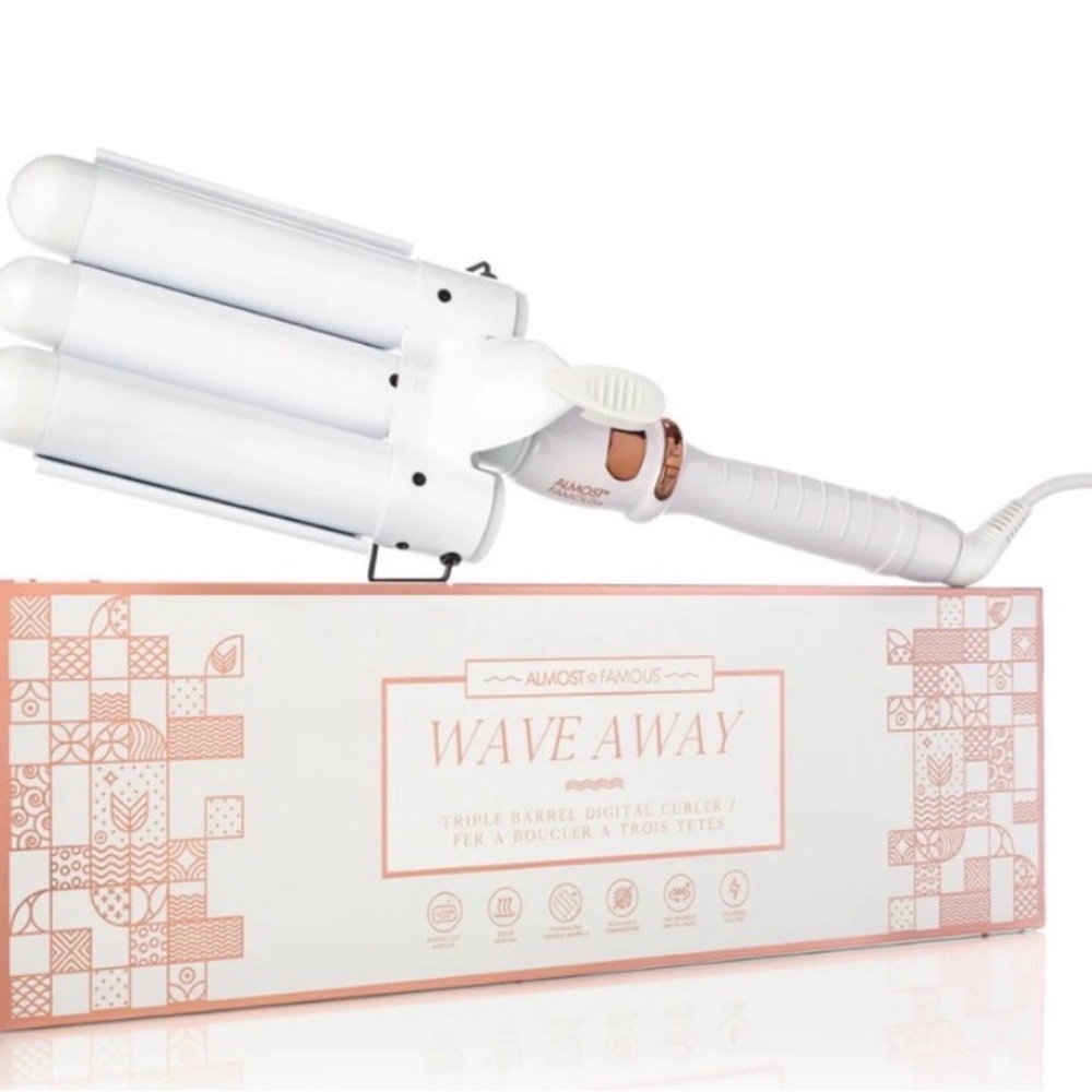 Almost Famous White Triple Barrel Hair Waver